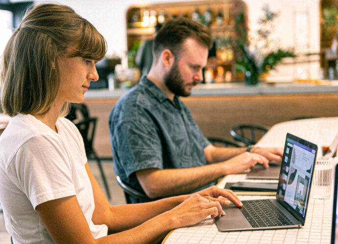 two-office-people-are-working